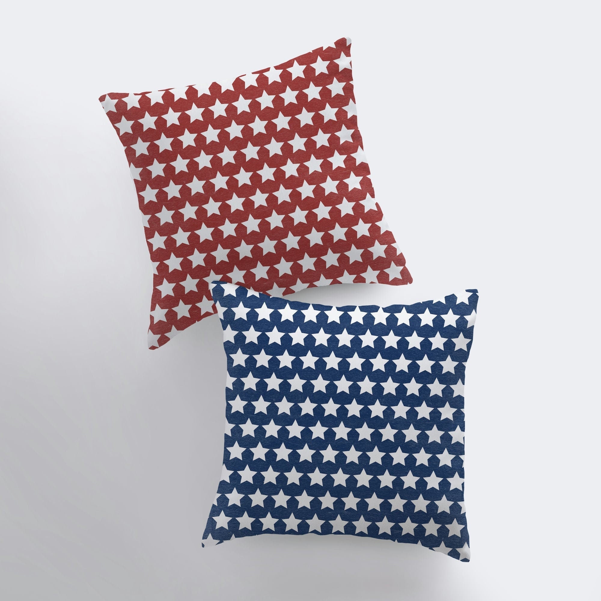 Fourth of July Stars Throw Pillow Cover – Double-Sided