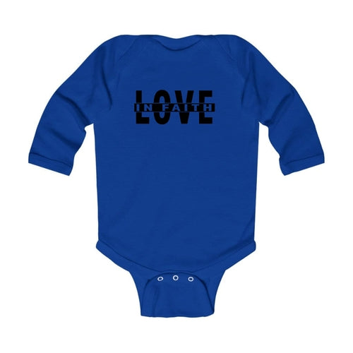 Infant Long Sleeve Graphic T-Shirt – Love in Faith Black Illustration
