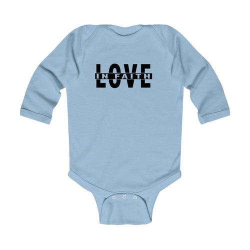 Infant Long Sleeve Graphic T-Shirt – Love in Faith Black Illustration