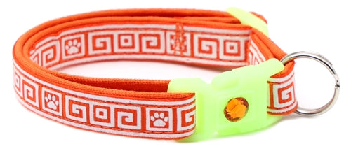 Greek Key – Glow-in-the-Dark - Breakaway Cat Collar