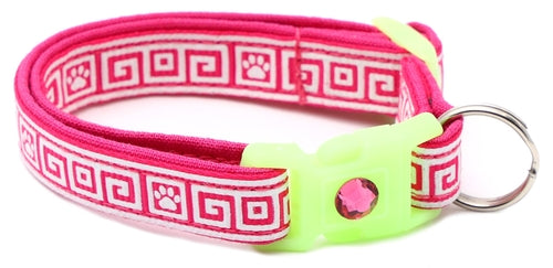 Greek Key – Glow-in-the-Dark - Breakaway Cat Collar