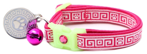 Greek Key – Glow-in-the-Dark - Breakaway Cat Collar