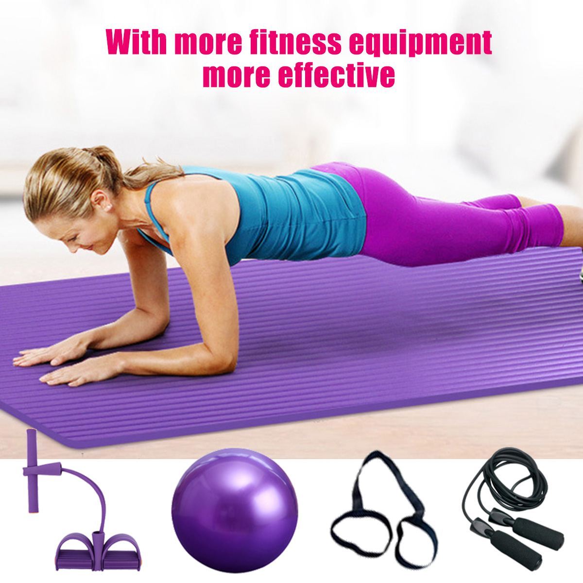 Deluxe 5-Piece Home Workout Set – Yoga, Pilates & Fitness Training