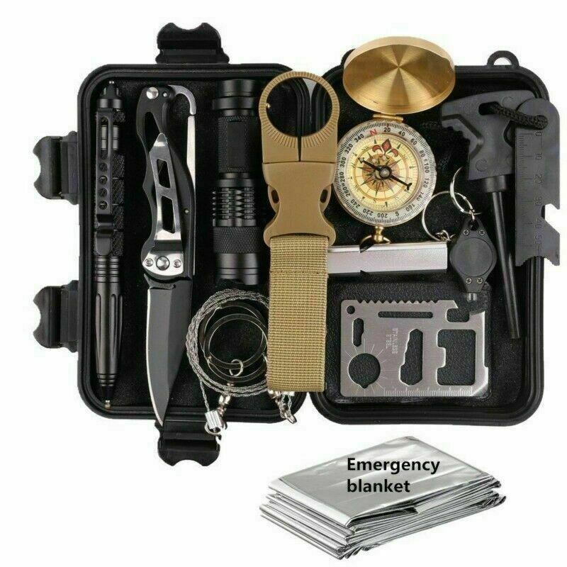14-in-1 Outdoor Emergency Survival & Safety Gear Kit