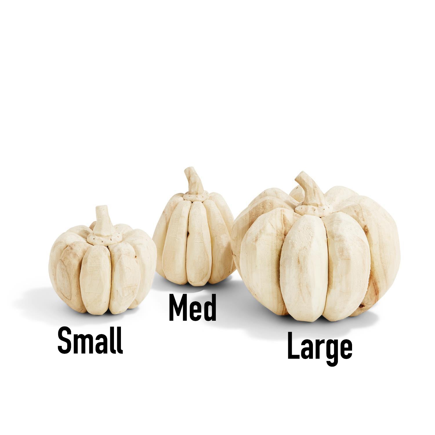 Farmhouse Pumpkin Trio – Hand-Crafted Wooden Pumpkins