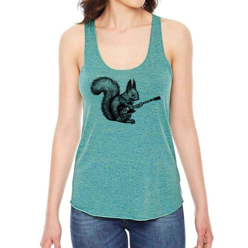 Squirrel Playing Guitar – Racerback Tank