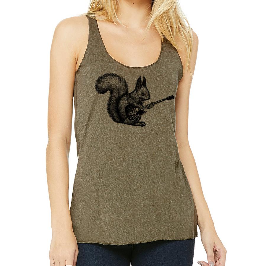 Squirrel Playing Guitar – Racerback Tank