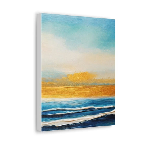 Blue Ocean Golden Sunset – Canvas Wall Art Decor