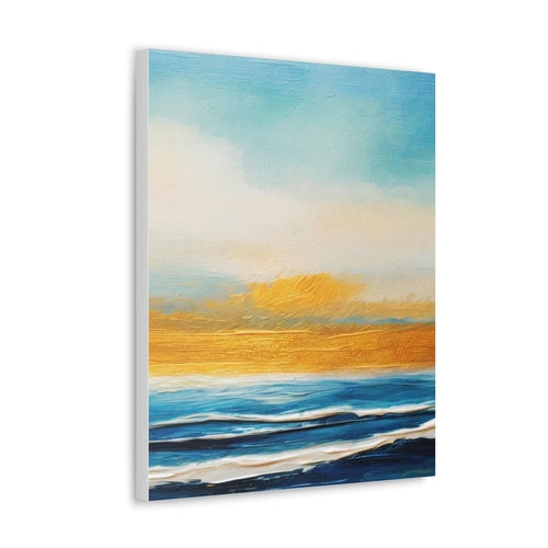 Blue Ocean Golden Sunset – Canvas Wall Art Decor