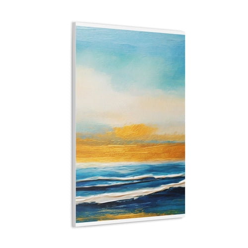 Blue Ocean Golden Sunset – Canvas Wall Art Decor