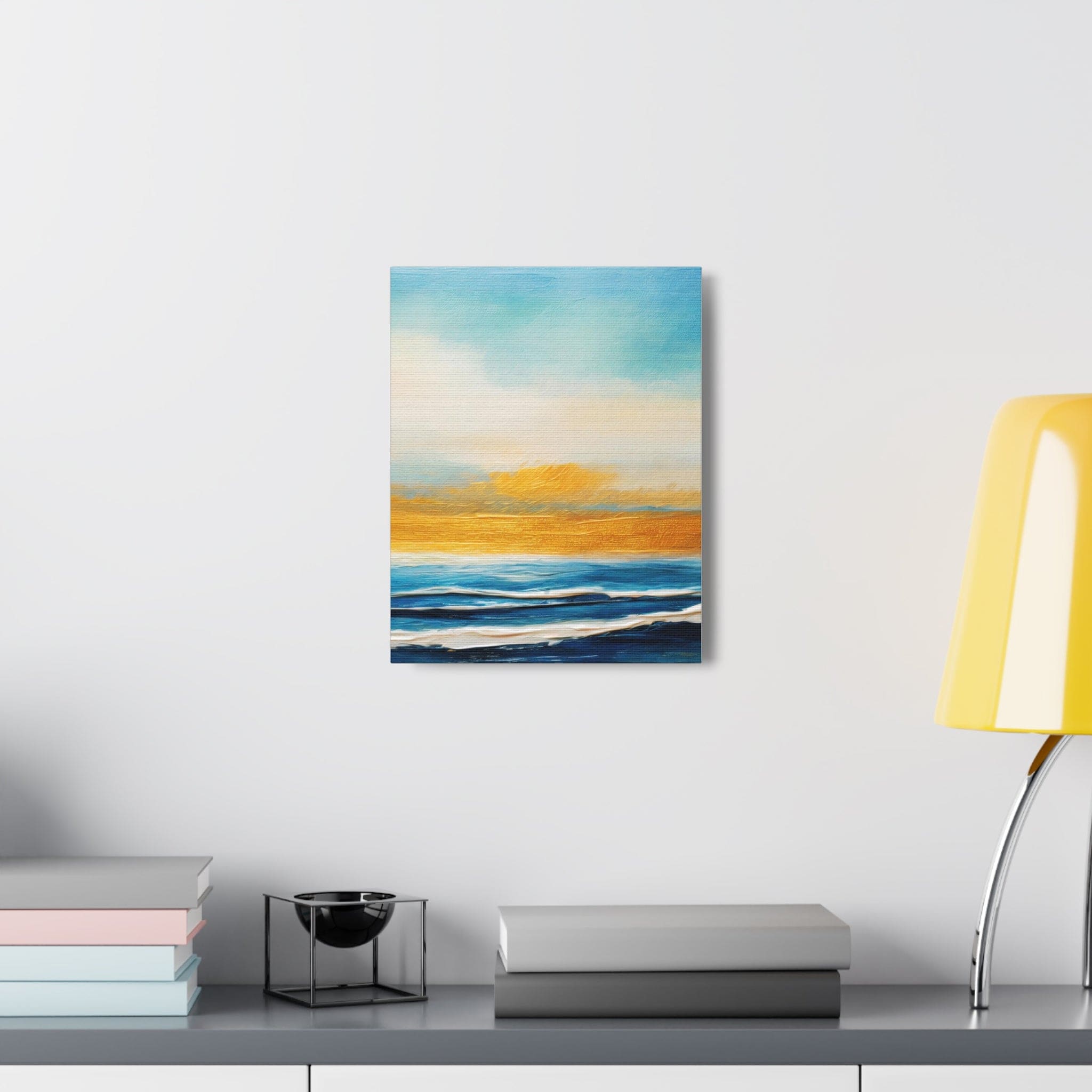 Blue Ocean Golden Sunset – Canvas Wall Art Decor