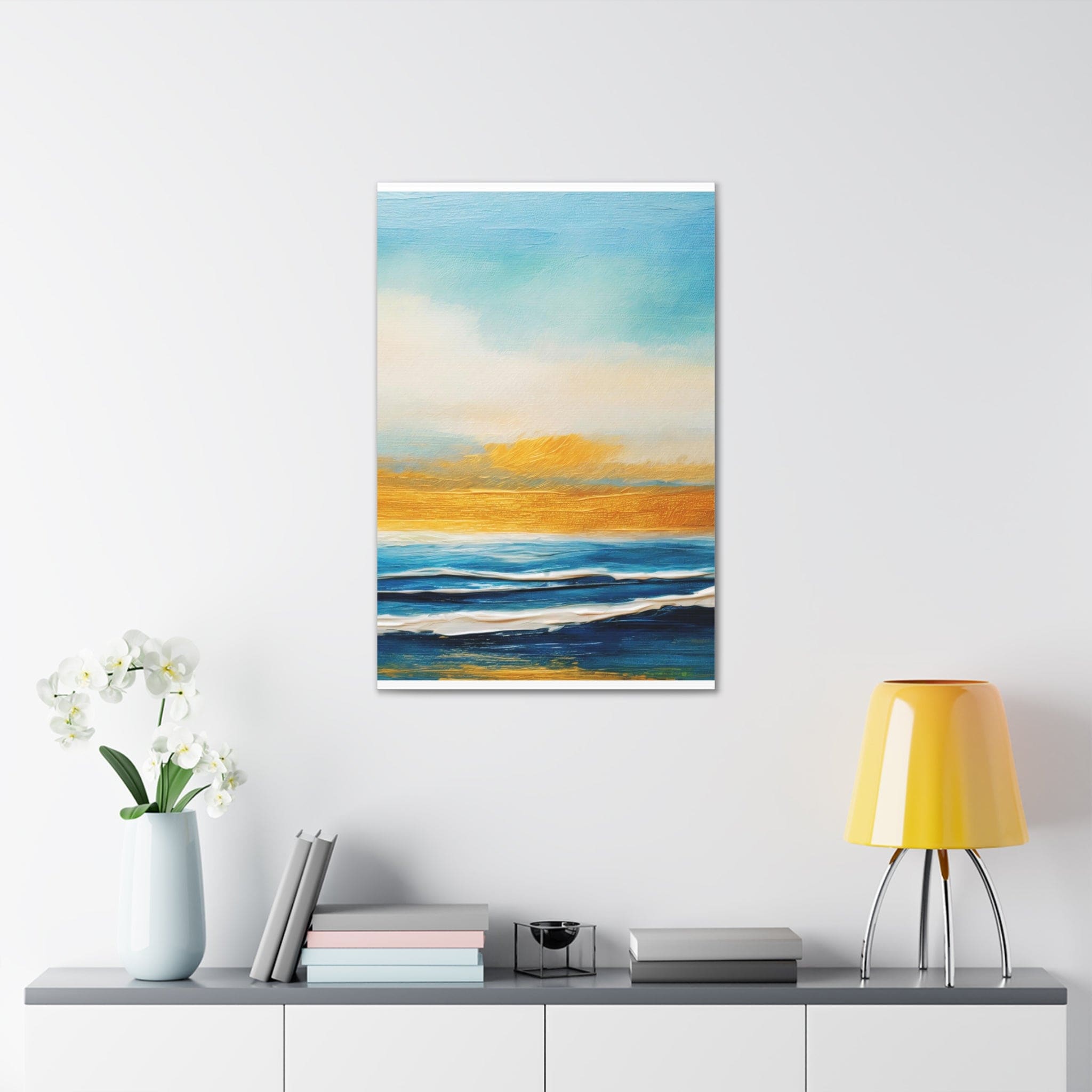 Blue Ocean Golden Sunset – Canvas Wall Art Decor