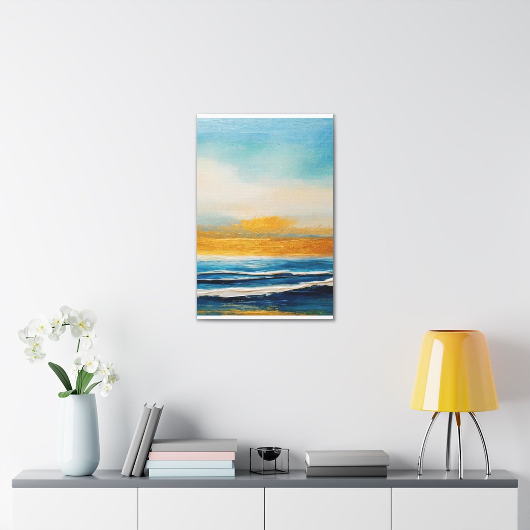 Blue Ocean Golden Sunset – Canvas Wall Art Decor