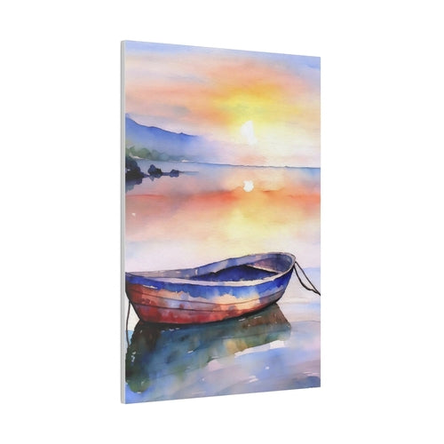 Soothing Calm Boat at Sunset – Giclée Wall Art Print