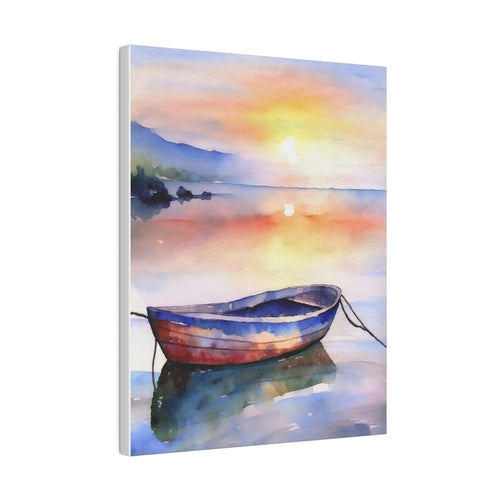 Soothing Calm Boat at Sunset – Giclée Wall Art Print